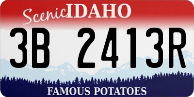 ID license plate 3B2413R