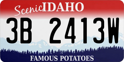 ID license plate 3B2413W