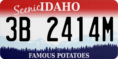ID license plate 3B2414M