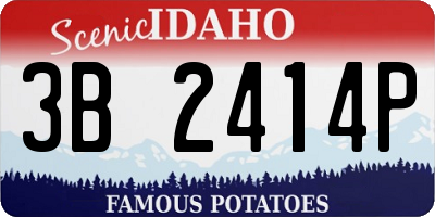 ID license plate 3B2414P
