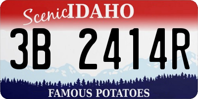 ID license plate 3B2414R