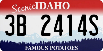 ID license plate 3B2414S