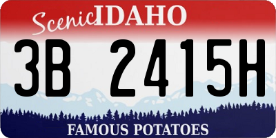 ID license plate 3B2415H