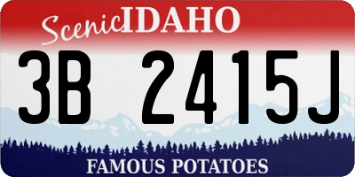 ID license plate 3B2415J