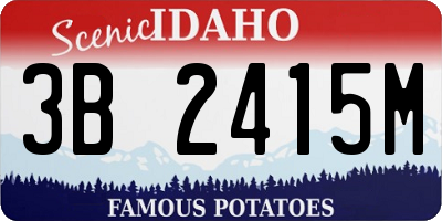ID license plate 3B2415M