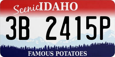 ID license plate 3B2415P