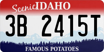ID license plate 3B2415T