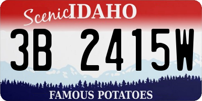 ID license plate 3B2415W
