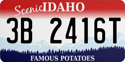 ID license plate 3B2416T