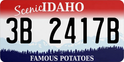 ID license plate 3B2417B