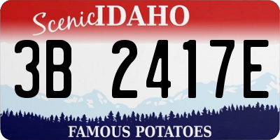 ID license plate 3B2417E