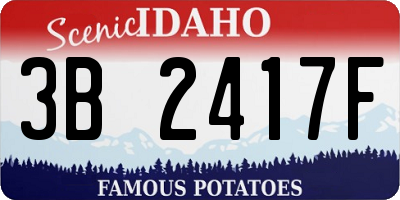 ID license plate 3B2417F