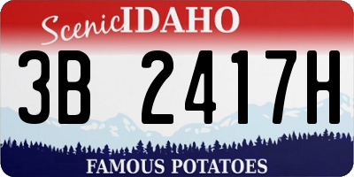 ID license plate 3B2417H