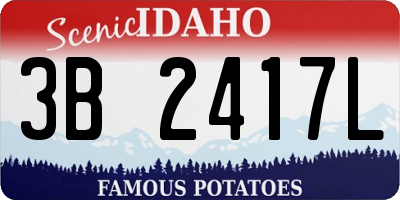 ID license plate 3B2417L