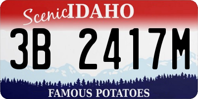 ID license plate 3B2417M