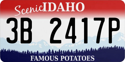 ID license plate 3B2417P