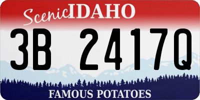 ID license plate 3B2417Q