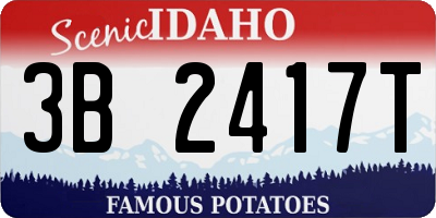 ID license plate 3B2417T