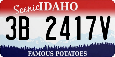 ID license plate 3B2417V