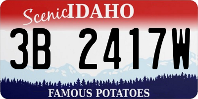 ID license plate 3B2417W