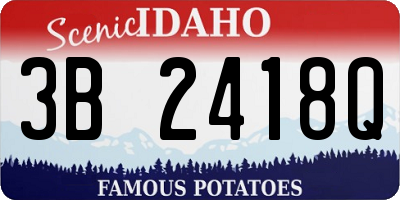 ID license plate 3B2418Q