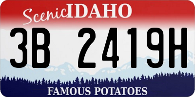 ID license plate 3B2419H