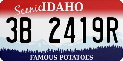ID license plate 3B2419R