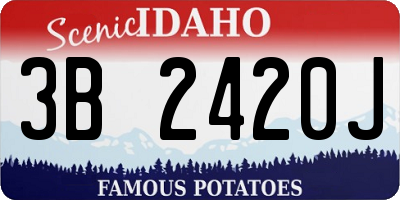 ID license plate 3B2420J