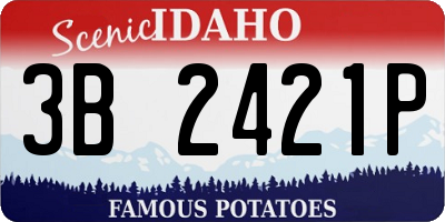 ID license plate 3B2421P