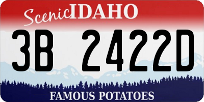 ID license plate 3B2422D