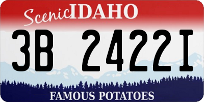 ID license plate 3B2422I