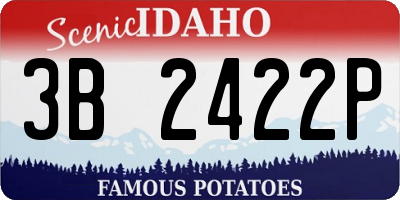 ID license plate 3B2422P