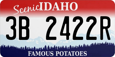 ID license plate 3B2422R