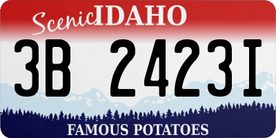 ID license plate 3B2423I