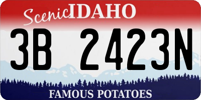 ID license plate 3B2423N