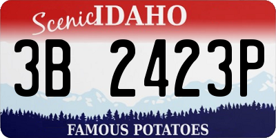 ID license plate 3B2423P