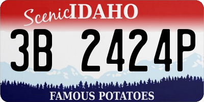 ID license plate 3B2424P