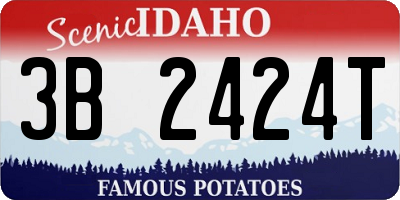 ID license plate 3B2424T