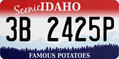 ID license plate 3B2425P