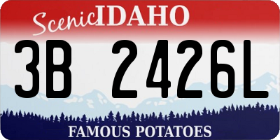 ID license plate 3B2426L