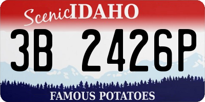 ID license plate 3B2426P