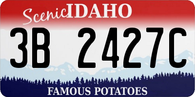 ID license plate 3B2427C