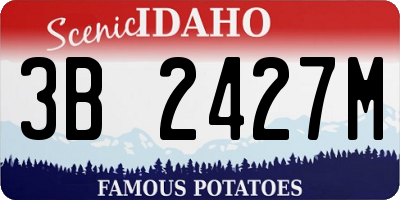 ID license plate 3B2427M