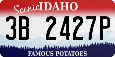 ID license plate 3B2427P