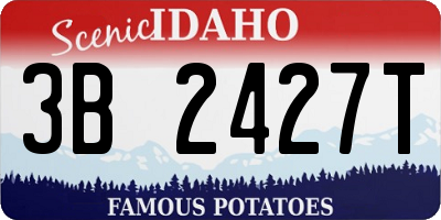 ID license plate 3B2427T