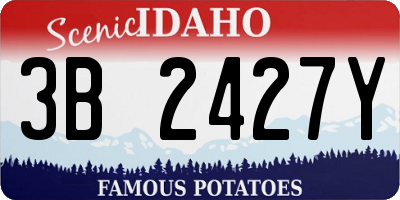 ID license plate 3B2427Y