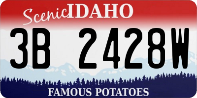 ID license plate 3B2428W