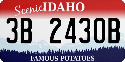 ID license plate 3B2430B