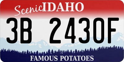 ID license plate 3B2430F