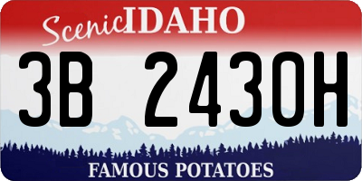 ID license plate 3B2430H